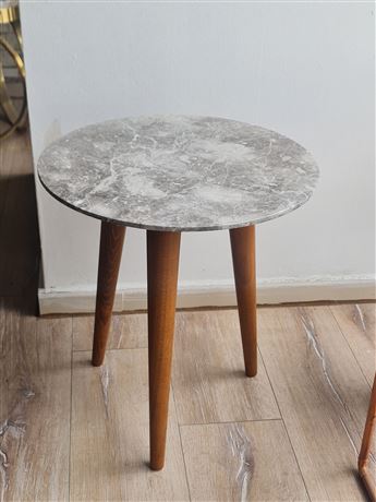 TRIO MODEL KÜÇÜK TUNDRA KAHVE YAN SEHPA