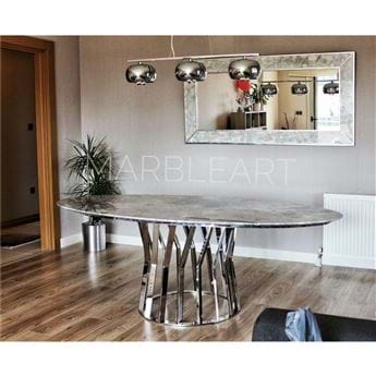 tundra-mermer-krom-ayak-elips-masa